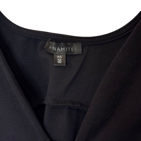 Dynamite plunging V-neck cropped tank top black women's size S - Picture 5 of 6